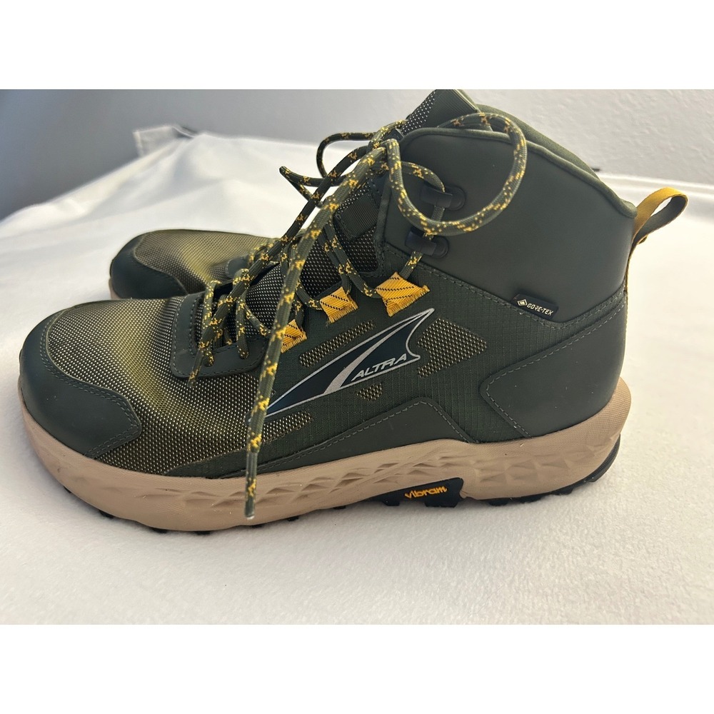 Altra Timp 5 GTX Mens Hiking Boots Dusty Olive Gore-Tex Vibram size 12